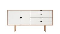 Billede af Andersen Furniture S6 Skænk 163x79 cm - Eg/Hvide Fronter