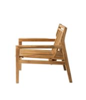 Billede af FDB Møbler M6 Sammen Loungestol SH: 32,5 cm- Massiv Teak/Natur  