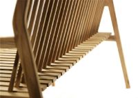 Billede af FDB Møbler M11 Sammen 3 pers.Havebænk med ryglæn L: 162 cm - Massiv Teak/Natur   FORUDBESTIL APRIL 2026