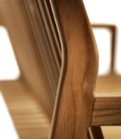 Billede af FDB Møbler M12 Sammen 2 pers. Havebænk med ryglæn L120 cm - Massiv Teak/Natur 