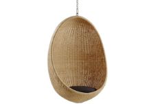 Billede af Sika-Design Hanging Egg Hængestol inkl. Hynde H: 120 cm - Natural/B438 Harvest Black