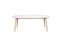 Billede af Haslev Symphony 82 Spisebord Ø: 105 cm - Hvid Laminat/Olieret Eg