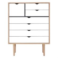 Vis detaljer for Andersen Furniture S8 Kommode 83x107 cm - Eg/Hvide fronter Billede af Andersen Furniture S8 Kommode 83x107 cm - Eg/Hvide fronter