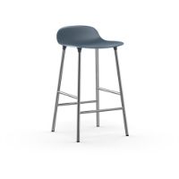 Billede af Normann Copenhagen Form Barstol SH: 65cm - Blå/Krom