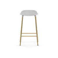 Billede af Normann Copenhagen Form Barstol SH: 65cm - Hvid/Messing