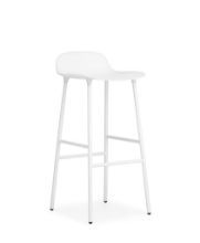Billede af Normann Copenhagen Form Barstol SH: 75cm - Hvid/Stål