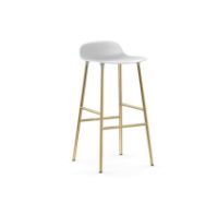 Billede af Normann Copenhagen Form Barstol SH: 75cm - Hvid/Messing