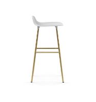 Billede af Normann Copenhagen Form Barstol SH: 75cm - Hvid/Messing
