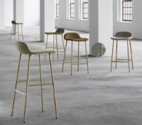 Billede af Normann Copenhagen Form Barstol SH: 75cm - Hvid/Messing