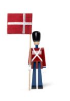 Billede af Kay Bojesen Fanebærer med tekstilflag 18,5  cm - Mini   