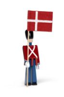 Billede af Kay Bojesen Fanebærer med tekstilflag 18,5  cm - Mini   