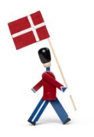 Billede af Kay Bojesen Fanebærer med tekstilflag 18,5  cm - Mini   