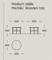 Billede af Wendelbo Floema Medium Sofabord Ø: 60 cm - Sort Marmor