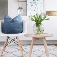 Billede af Andersen Furniture C2 Sofabord Ø: 50 cm - Hvid Matlakeret Eg