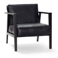 Billede af Andersen Furniture LC1 Loungechair SH: 42 cm - Sort læder/Sortlakeret Eg