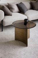 Billede af Wendelbo Arc Sofabord Small Ø: 50 cm - Glas/Bronzelakeret Stel