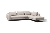 Billede af Wendelbo Edge V.2 Højrevendt Hjørnesofa 289 x 229 cm - Soft 3/Sort Lakeret Stål