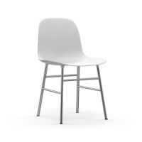 Billede af Normann Copenhagen Form Stol SH: 44cm - Hvid/Krom
