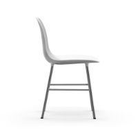 Billede af Normann Copenhagen Form Stol SH: 44cm - Hvid/Krom