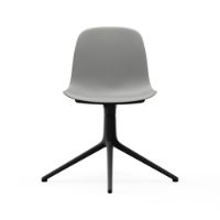 Billede af Normann Copenhagen Form Drejestol SH: 44cm - Grå/Sort Aluminium