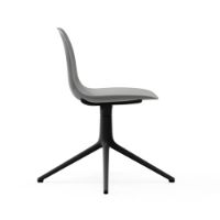 Billede af Normann Copenhagen Form Drejestol SH: 44cm - Grå/Sort Aluminium