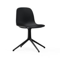 Billede af Normann Copenhagen Form Drejestol SH: 44cm - Sort/Sort Aluminium