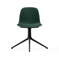 Billede af Normann Copenhagen Form Drejestol SH: 44cm - Grøn/Sort Aluminium