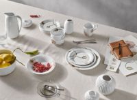 Billede af Kähler Hammershøi Poppy Tallerken Ø: 22 cm - Hvid M. Deko