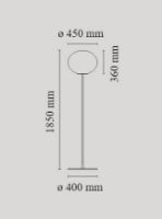 Billede af Flos Glo-Ball Floor 3 H: 185 cm - Sort