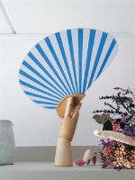 Billede af HAY Bamboo Paper Fan L:28 x H:21,5 cm - Blå OUTLET