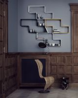 Billede af GUBI Dédal Shelf 89x48,5x19,5 cm - Soft Black Semi Matt