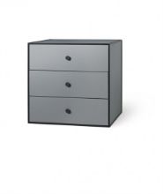 Billede af Audo Copenhagen Frame 49 49x49 cm inkl. 3 Skuffer - Mørk Grå