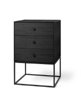 Billede af Audo Copenhagen Frame 49 49x49 cm inkl. 3 Skuffer - Sortbejdset Ask