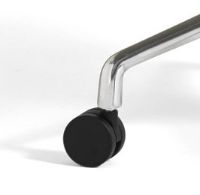 Billede af HAY AAC53 Fuldpolstret kontorstol med hjul SH: 42,4 cm - Cognac Sense Læder/Aluminium