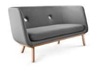 Billede af Eva Solo Phantom 2 Pers. Sofa L: 163,5 cm - Joint 604 Grå/Olieret Eg
