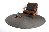 Billede af HC Tæpper Stavanger Håndlavet Tæppe Ø: 200 cm - Dark Grey