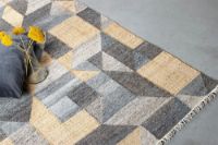 Billede af HC Tæpper MIGO Håndvævet Kelim Tæppe 140x200 - Midnight Mix