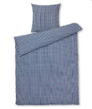 Billede af Juna Bæk&Bølge Sengetøj inkl. Pudebetræk 140x200 cm - Mørk Blå/Hvid 