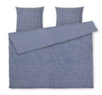 Billede af Juna Bæk&Bølge Sengetøj inkl. Pudebetræk 200x220 cm - Mørk Blå/Hvid  FORUDBESTIL MIDT NOVEMBER 