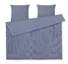Billede af Juna Bæk&Bølge Sengetøj inkl. Pudebetræk 200x220 cm - Mørk Blå/Hvid  FORUDBESTIL MIDT NOVEMBER 