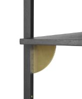 Billede af Ferm Living Sector Shelf S/N 22,1x54 cm - Black Ash/Brass