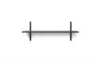 Billede af Ferm Living Sector Shelf S/W 26,1x87 cm - Black Ash/Black Brass