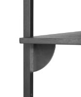 Billede af Ferm Living Sector Shelf S/W 26,1x87 cm - Black Ash/Black Brass