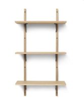 Billede af Ferm Living Sector Shelf T/N 102x54 cm - Oak/Black Brass