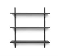 Billede af Ferm Living Sector Shelf T/W 26,1x87 cm - Black Ash/Black Brass