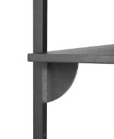 Billede af Ferm Living Sector Shelf T/W 26,1x87 cm - Black Ash/Black Brass
