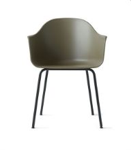 Billede af Audo Copenhagen Harbour Dining Chair SH: 45 cm - Olive / Black Steel Base