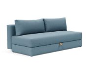 Billede af Innovation Living Osvald Sovesofa L: 200 cm - Mat Sort/Mixed Dance Light Blue