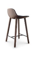Billede af Eva Solo Abalone Barstol H: 65 cm - Røget eg/Sort læder