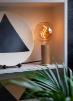 Billede af Tala Knuckle Table Lamp with Voronoi-I Bulb EU H: 26 cm - Oak/Brass  OUTLET